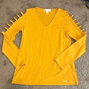 MICHAEL Michael Kors golden yellow blouse in size Medium